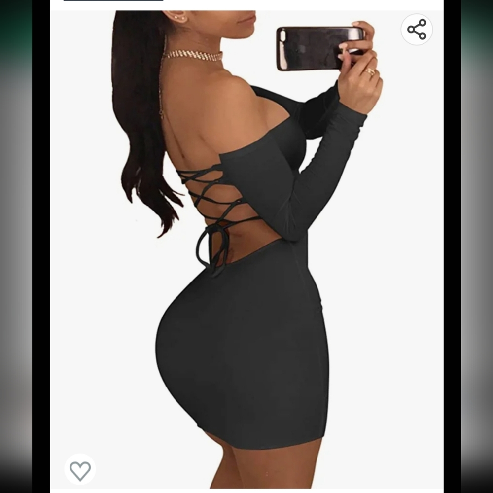 lace up back bodycon dress